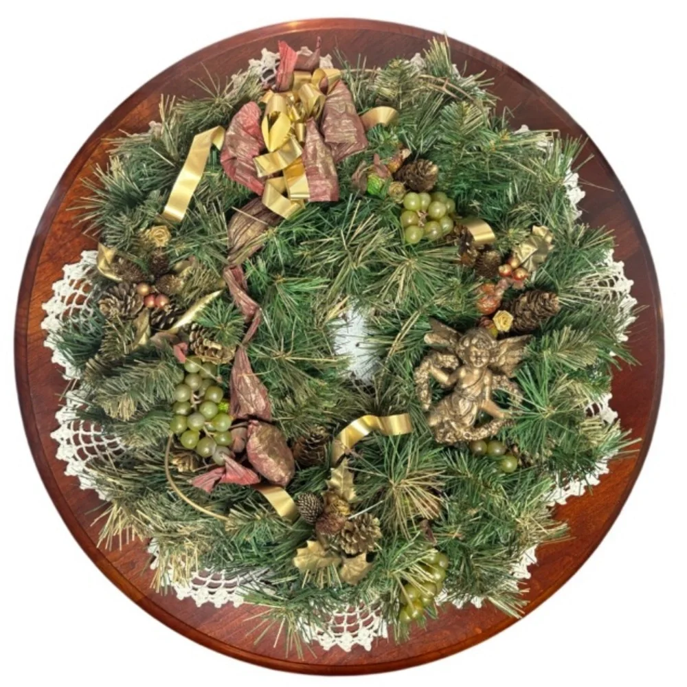 Victorian Angel Wreath Wall Door Table Centerpiece Holiday Décor Christmas